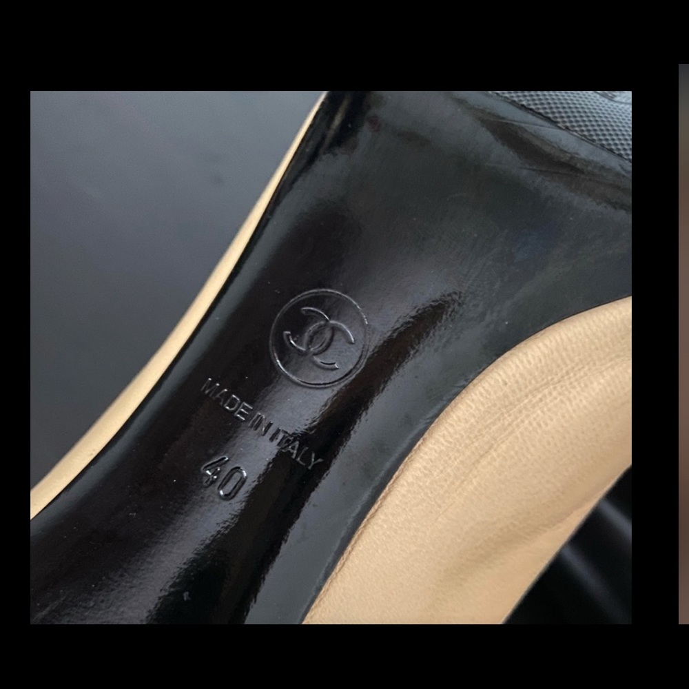 CHANEL Black and Tan Heels - Picture 8 of 15